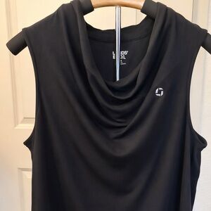 Land’s End Black Sleeveless Cowl Neck Top
